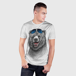 Футболка спортивная мужская Счастливый медведь, цвет: 3D-принт — фото 2