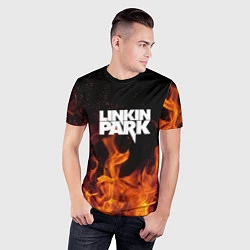 Футболка спортивная мужская Linkin Park: Hell Flame, цвет: 3D-принт — фото 2