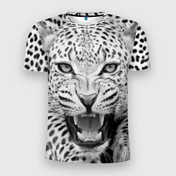 Мужская спорт-футболка Белый леопард