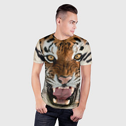 Футболка спортивная мужская Свирепый тигр, цвет: 3D-принт — фото 2