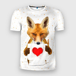 Мужская спорт-футболка Влюбленная лиса