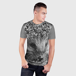 Футболка спортивная мужская Взгляд ёжика, цвет: 3D-принт — фото 2