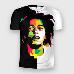 Футболка спортивная мужская Bob Marley: Colors, цвет: 3D-принт