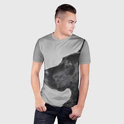 Футболка спортивная мужская Черненый дог, цвет: 3D-принт — фото 2