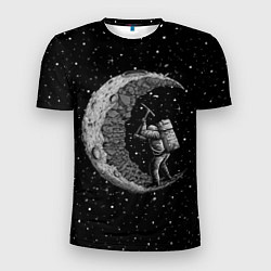 Мужская спорт-футболка Лунный шахтер