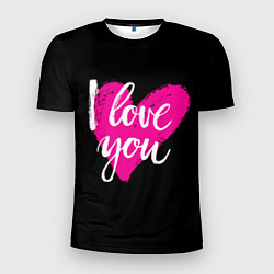 Мужская спорт-футболка Valentines Day, I Iove you