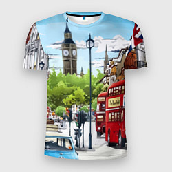 Мужская спорт-футболка Улицы Лондона -Big Ben