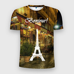 Мужская спорт-футболка Bonjour - Paris