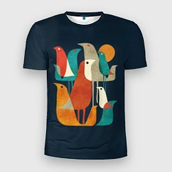 Мужская спорт-футболка Осенние птицы