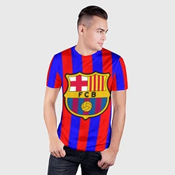 Футболка спортивная мужская Barca FCB Club, цвет: 3D-принт — фото 2