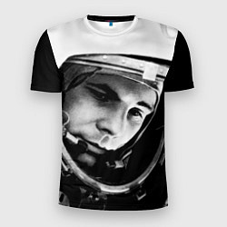 Футболка спортивная мужская Гагарин космонавт, цвет: 3D-принт