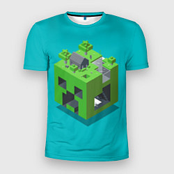Мужская спорт-футболка Minecraft World