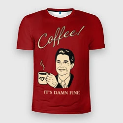 Мужская спорт-футболка Coffee: it's damn fine