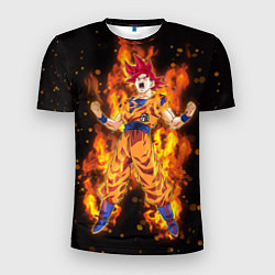 Мужская спорт-футболка Fire Goku