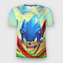 Мужская спорт-футболка Sonic