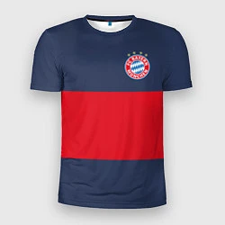 Футболка спортивная мужская Bayern Munchen - Red-Blue FCB 2022 NEW, цвет: 3D-принт