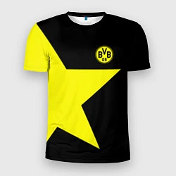 Футболка спортивная мужская FC Borussia Dortmund: Star, цвет: 3D-принт