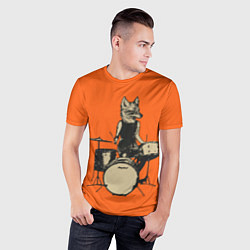Футболка спортивная мужская Drums Fox, цвет: 3D-принт — фото 2