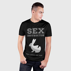 Футболка спортивная мужская Sex Instructor - first lesson for free, цвет: 3D-принт — фото 2