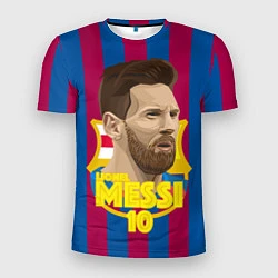 Футболка спортивная мужская FCB Lionel Messi, цвет: 3D-принт