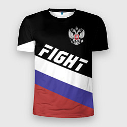 Футболка спортивная мужская Fight Russia, цвет: 3D-принт