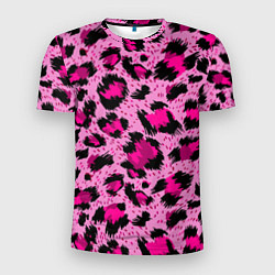 Футболка спортивная мужская Розовый леопард, цвет: 3D-принт