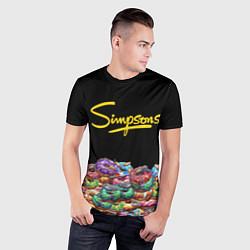Футболка спортивная мужская Simpsons Donuts, цвет: 3D-принт — фото 2