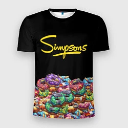 Футболка спортивная мужская Simpsons Donuts, цвет: 3D-принт