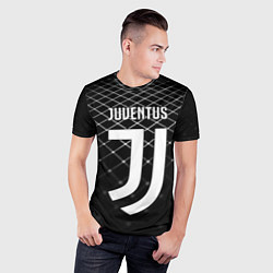 Футболка спортивная мужская FC Juventus: Black Lines, цвет: 3D-принт — фото 2