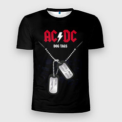 Футболка спортивная мужская AC/DC: Dog Tags, цвет: 3D-принт