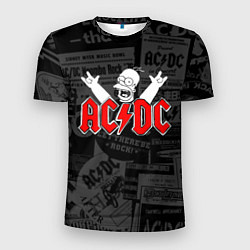Мужская спорт-футболка AC DC - Homer Simpson