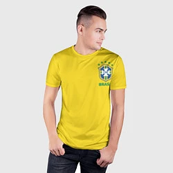 Футболка спортивная мужская Сборная Бразилии, цвет: 3D-принт — фото 2