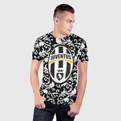 Футболка спортивная мужская FC Juventus: Floral Logo, цвет: 3D-принт — фото 2