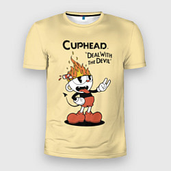 Мужская спорт-футболка Cuphead: Flame Mugman