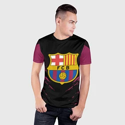 Футболка спортивная мужская Barcelona FC: Sport Fashion, цвет: 3D-принт — фото 2