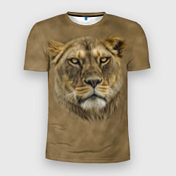 Мужская спорт-футболка Песчаная львица
