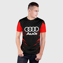 Футболка спортивная мужская Audi: Red Anger, цвет: 3D-принт — фото 2