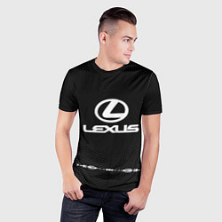 Футболка спортивная мужская Lexus: Black Abstract, цвет: 3D-принт — фото 2