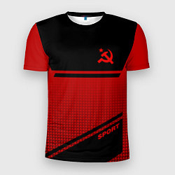Футболка спортивная мужская USSR: Black Sport, цвет: 3D-принт