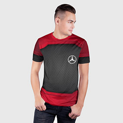 Футболка спортивная мужская Mercedes Benz: Metal Sport, цвет: 3D-принт — фото 2
