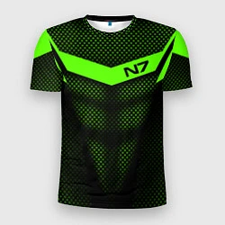 Футболка спортивная мужская N7: Green Armor, цвет: 3D-принт