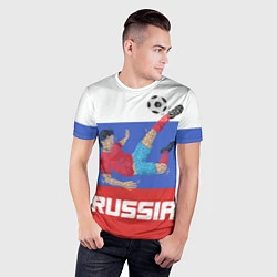 Футболка спортивная мужская Russia Footballer, цвет: 3D-принт — фото 2