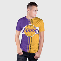 Футболка спортивная мужская NBA: LA Lakers, цвет: 3D-принт — фото 2