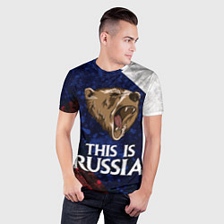 Футболка спортивная мужская Russia: Roaring Bear, цвет: 3D-принт — фото 2