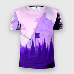 Мужская спорт-футболка Firewatch: Violet Wood
