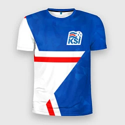 Футболка спортивная мужская KSI ICELAND STAR, цвет: 3D-принт