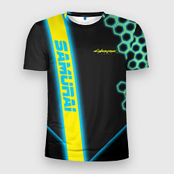 Мужская спорт-футболка Cyberpunk 2077: Samurai