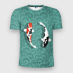 Мужская спорт-футболка Японские рыбки