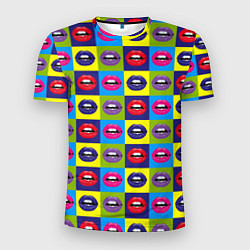 Мужская спорт-футболка Pop Art Lips