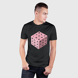 Футболка спортивная мужская Black Pink Cube, цвет: 3D-принт — фото 2